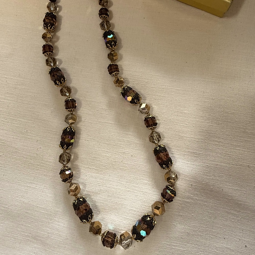 Vintage Vendome Beaded Crystal Necklace